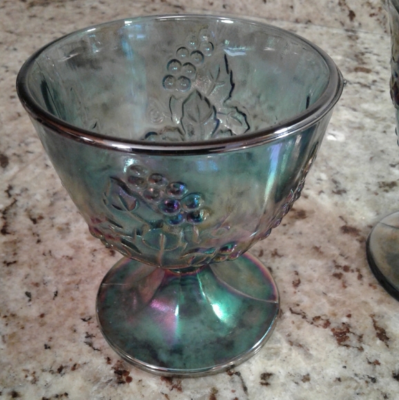 Vintage Indiana Glass Blue Sugar & Creamer - Picture 4 of 5